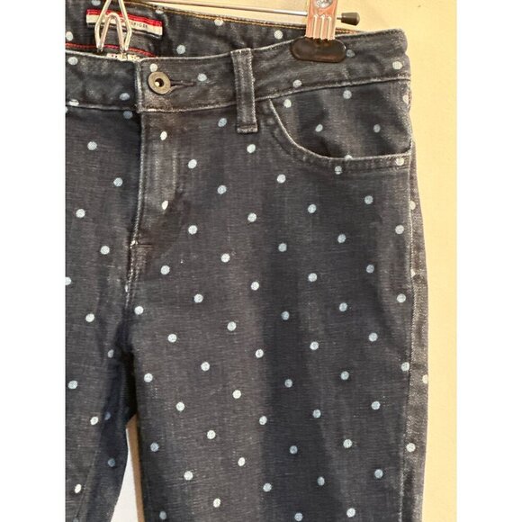 Tommy Hilfiger crop denim polka dot capris size 4 preppy 90s y2k twee - Picture 4 of 10